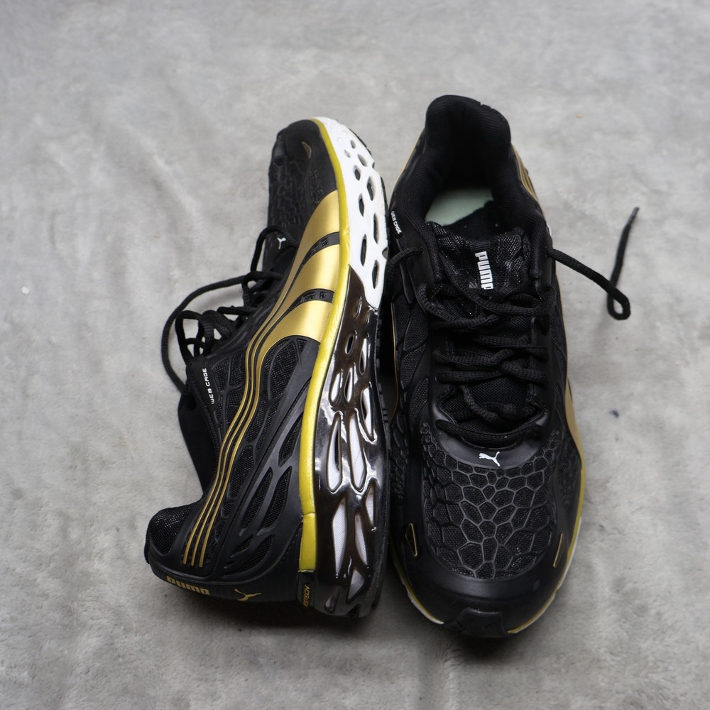 Puma Men 11 Running Shoes Black BioRide Web Elite Lightweight Cushioned Training